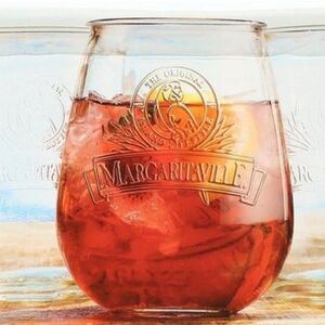 MARGARITAVILLE 4 Pc Stemless Wine Glasses embossed